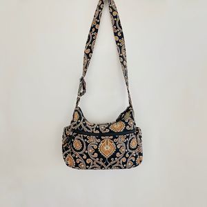 🦋 Vera Bradley Crossbody Shoulder Bag Black Paisley Print